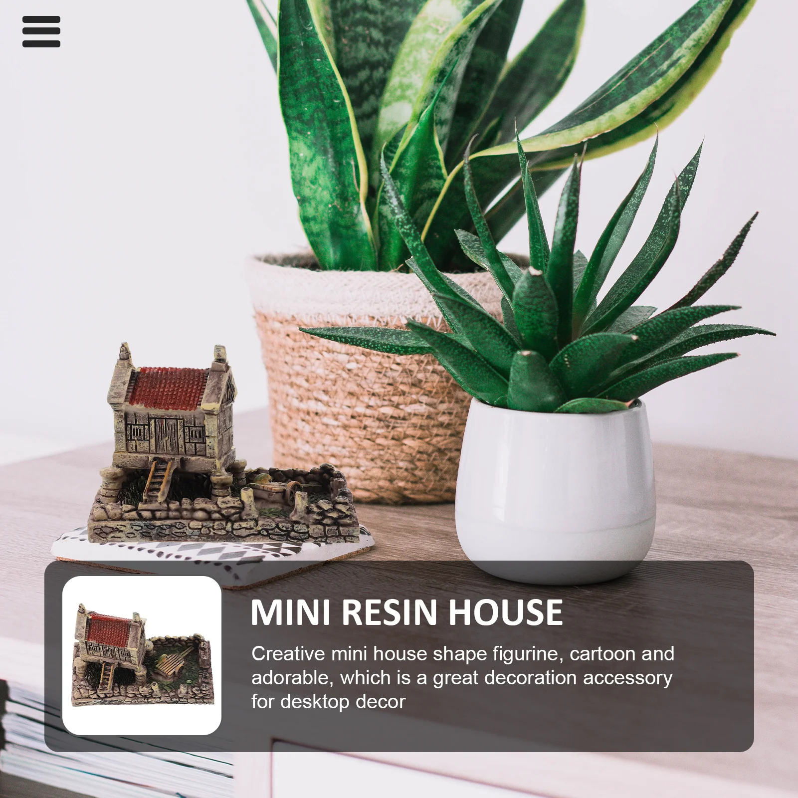 

Miniature Resin Stone House Cottage Durable Micro Landscape Garden Decor Cute Mini House Ornament Micro Landscape Garden Decor