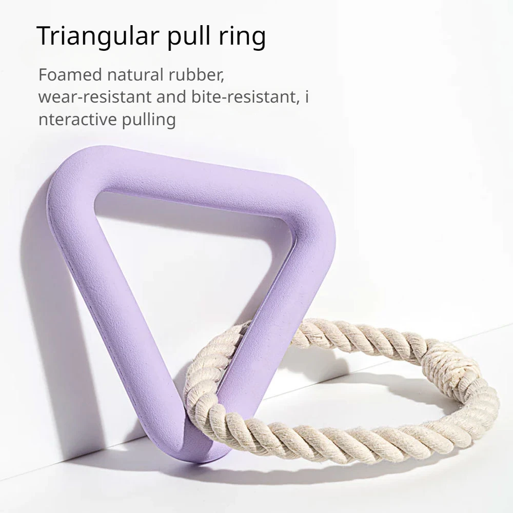 Natural Rubber Triangle Pull Ring Toy, Interactive Pull, Multi-dog, tug-of-war Toy