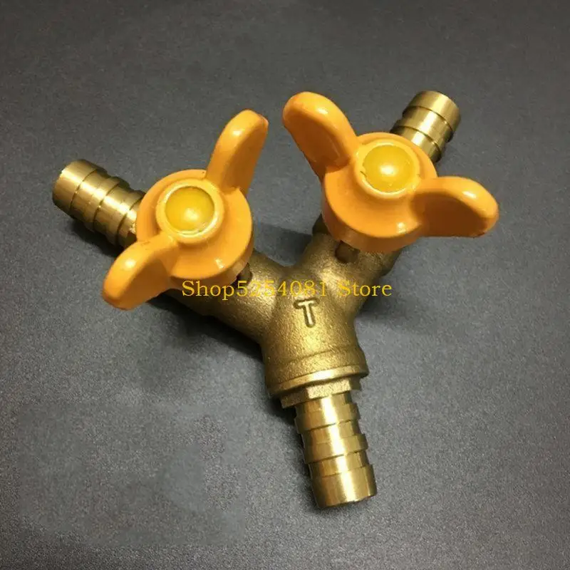 AXYC Y Shaped Brass Connector with 3 Switches Versatile Perfect for Water Oil & More