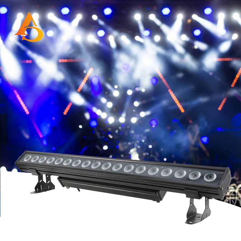 4-10pcs/18x18W RGBWA UV 6 in 1 Waterproof Battery LED Wall Light Washer Light Bar DMX Washer Light Stage Light Flow Light