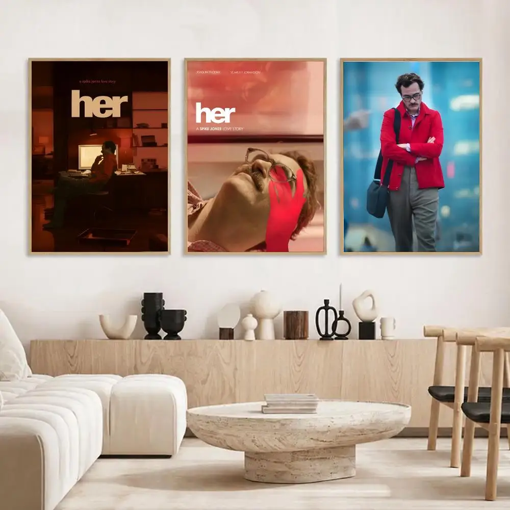 Movie Her Poster HD Printed, Self-Adhesive, No Residue on Removal, Dorm & Bedroom Decor，gift
