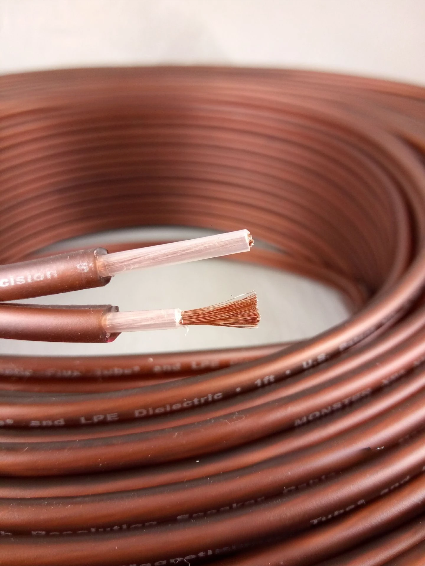 كابل صوت بني 400 Core، كابل مكبر صوت من النحاس النقي، كابل مكبر صوت، كابل مكبر صوت من الجلد الناعم عالي المرونة #2