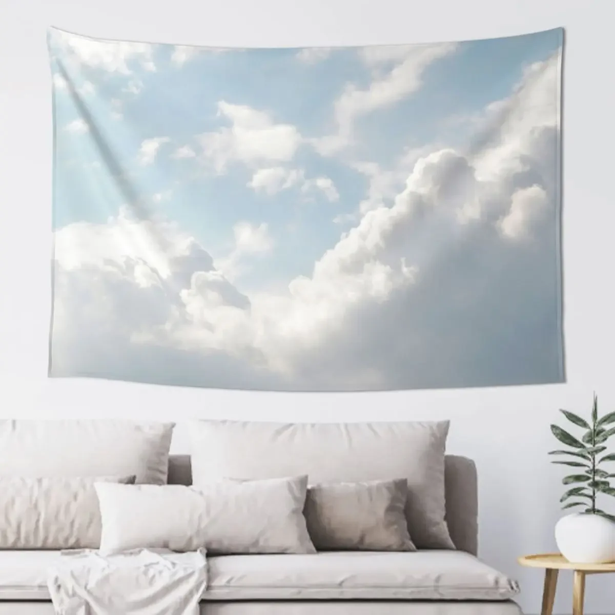 

White clouds Tapestry Home Decorations Aesthetic Room Decorations Aesthetics Mushroom Tapete For The Wall Tapestry