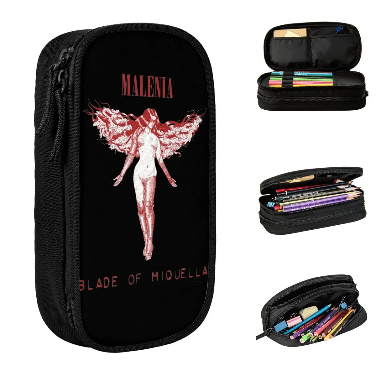 Lovely Malenia Blade Of Miquella Pencil Cases Angel Dark Souls Pencilcases Pen Box Large Storage Bags School SuppliesStationery