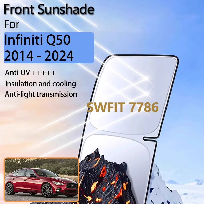 

Для Infiniti Q50 2014-2024 2020 2015 автомобильные аксессуары передний солнцезащитный козырек лобовое стекло теплоизоляция защита от солнца интерьер