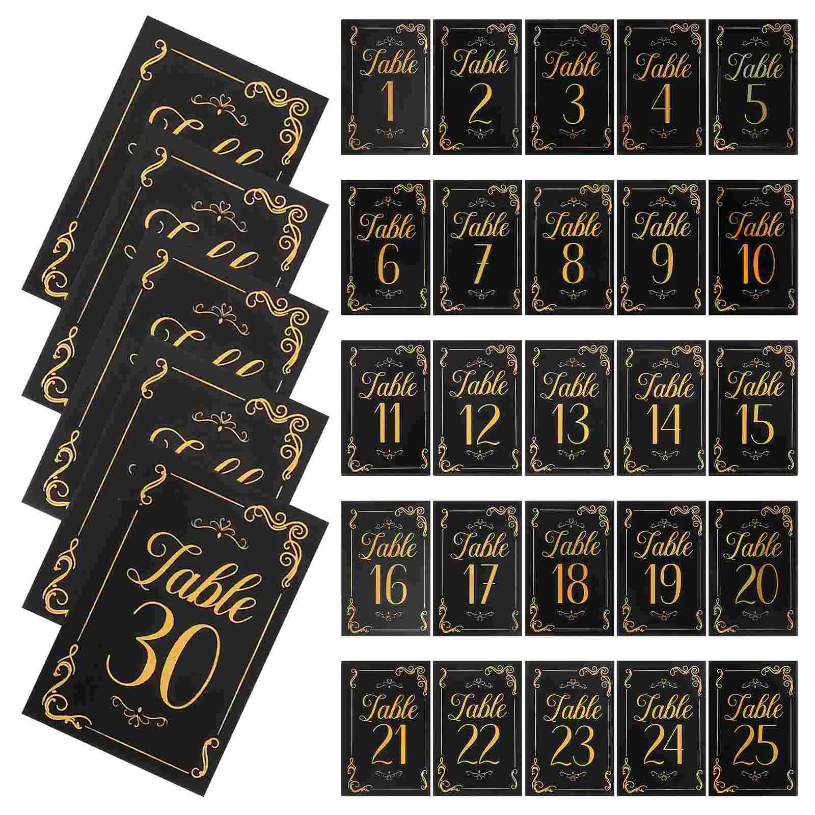 31 Pcs Wedding Table Labels Place Cards Dining Number Paper Large Numbers Holders