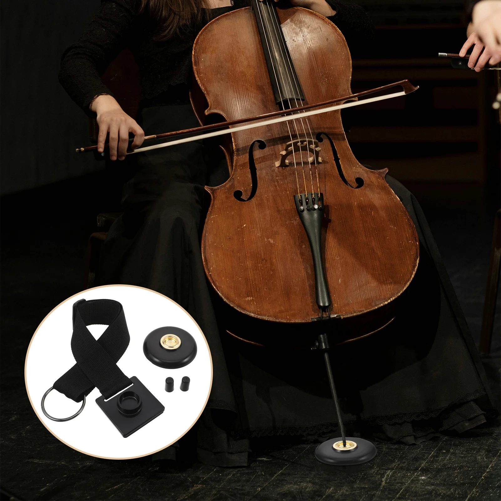 

1 Set Anti-Slip Accessories Non-Slip Mat Pad Rubber Tip Endpin Anchor Stopper For String Instruments Cello Bottom Protector