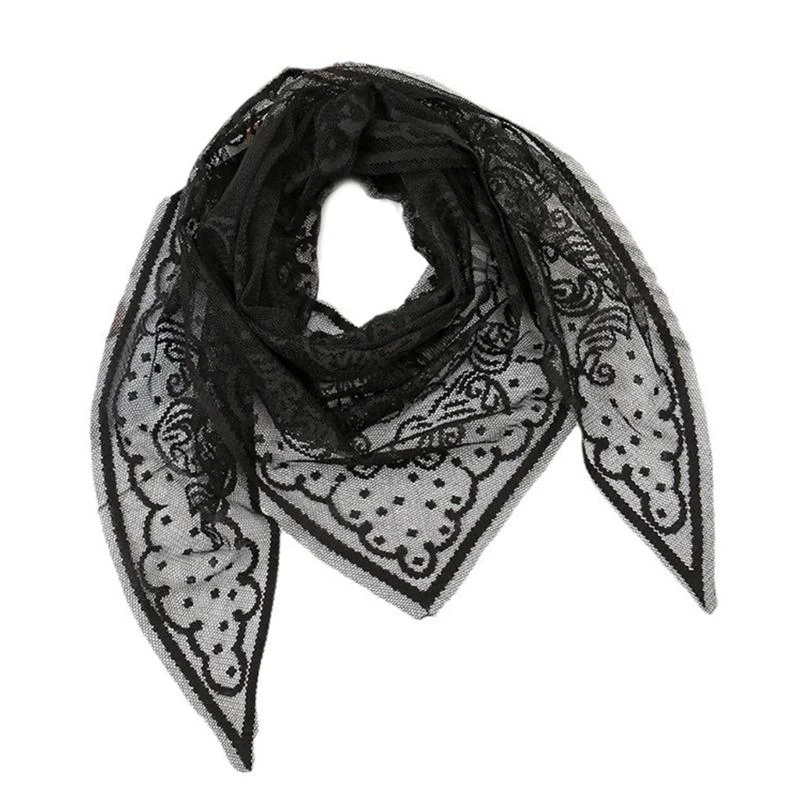 

DXAE Graceful Lace Head Covering Sophisticated Lace Mantilla Beautiful Lace Heascraf for Weddings and Religious Gatherings