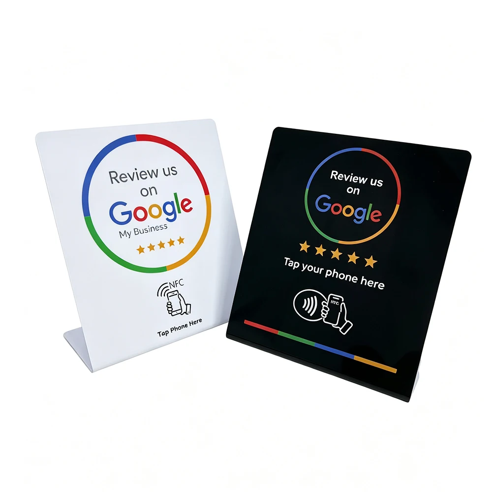 Black Google Contctless Review Card Google Review Tap Display Stand Google Nfc Rfid Google Review Social Cards