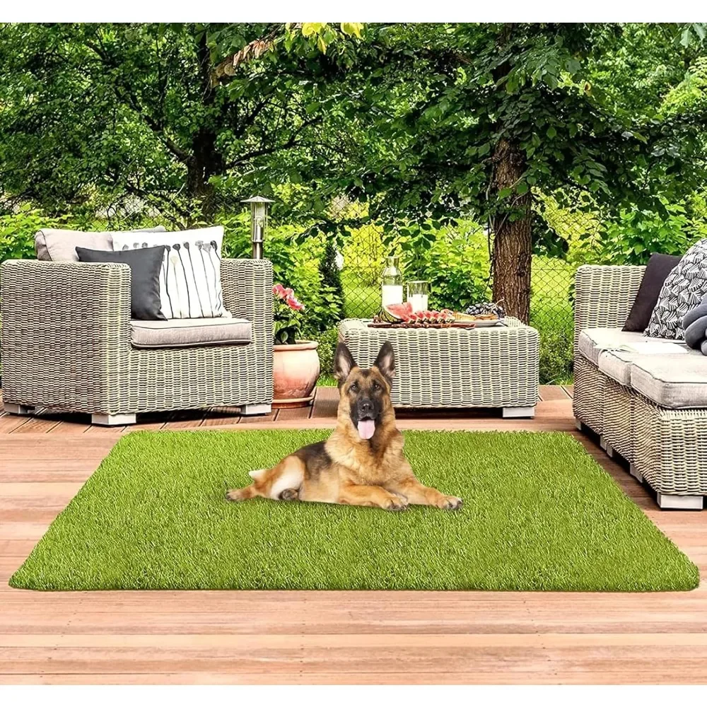 

Artificial Grass Outdoor Rug, 4x6FT Artificial Grass Turf,for Dogs Large Synthetic Lawn for Home Garden Patio Decoration