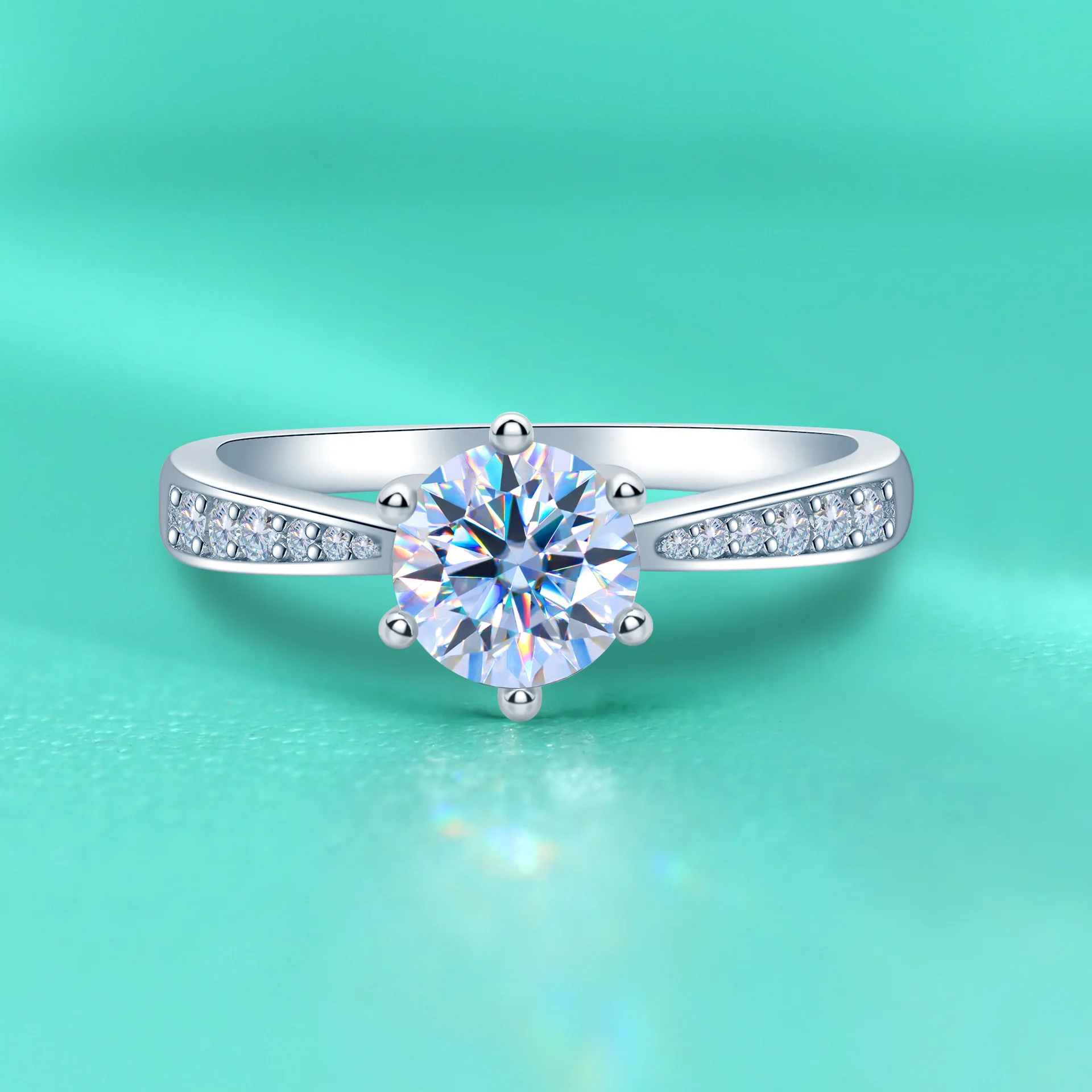 

Кольцо премиум-класса с шестью зубцами Platinum 950, 50 точек, 1 карат