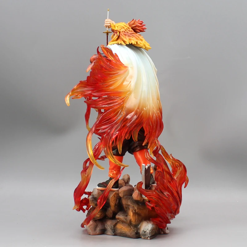 30 سنتيمتر شيطان القاتل أنيمي الشكل Rengoku Kyoujurou تمثال لهب هاشيرا نموذج بولي كلوريد الفينيل تمثال سطح المكتب جمع عيد ميلاد اللعب الهدايا