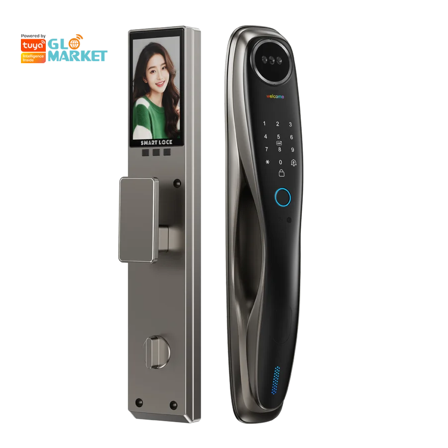 

3d Face Recognition Tuya Smart Door Lock Biometric Palmprint Fingerprint Intelligent Digital Lock