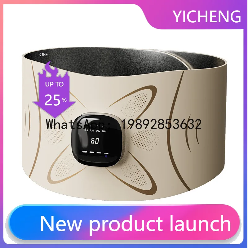 

Zz pulse belt massager microcurrent waist abdominal hot compress belly exercise for home heating waist