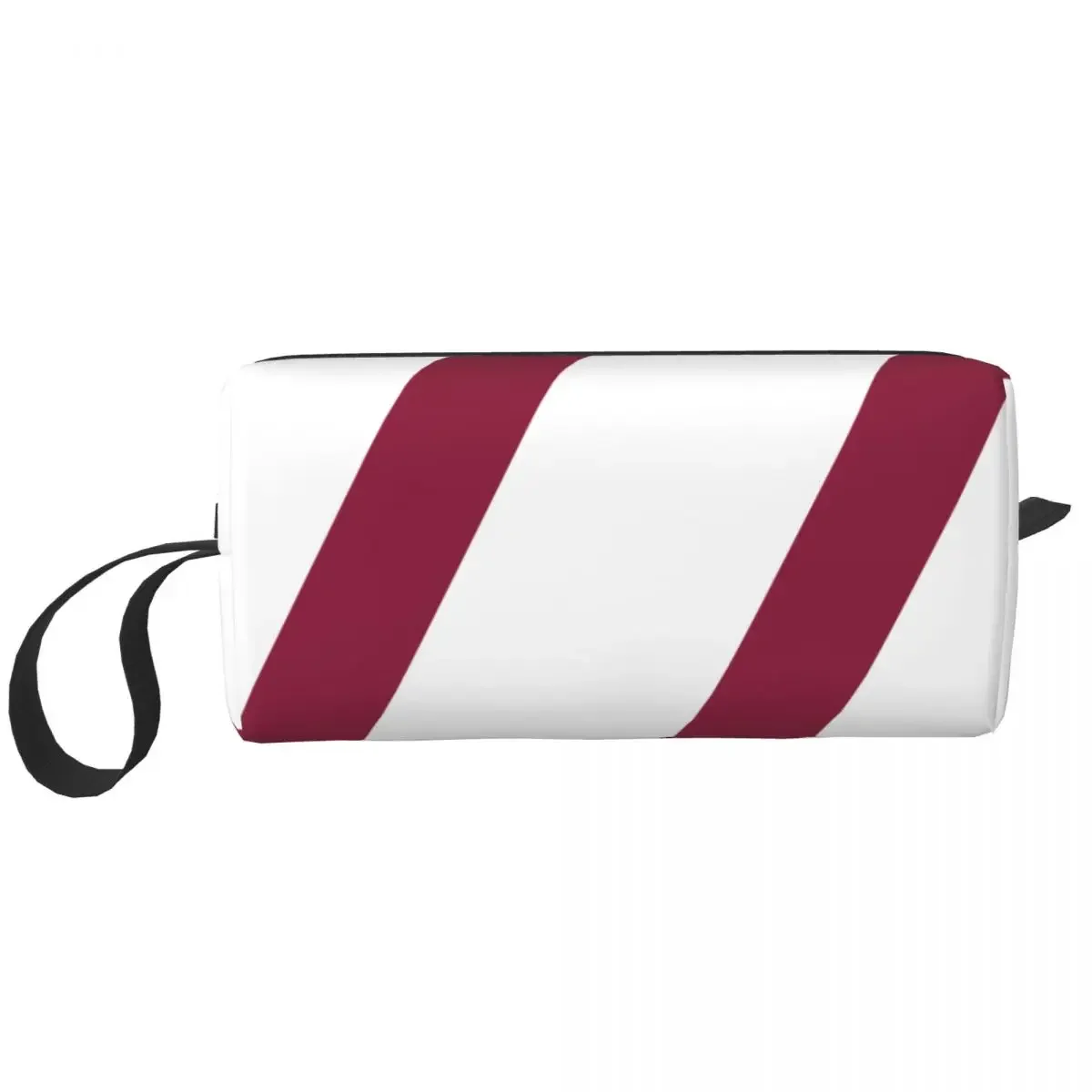 

Custom Qatar Racing Stripe Toiletry Bag Women Makeup Cosmetic Organizer Lady Beauty Storage Bags Dopp Kit Case Box Gifts