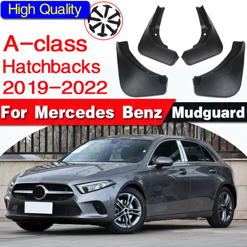 4x for Mercedes Benz A-Class W177 2019-2022 Hatchbacks Mudguards Mudflaps Fender Mud Flap Splash Mud Guards Accessories