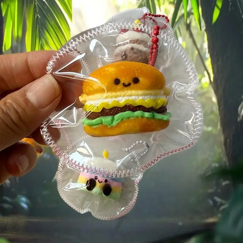 Sweet Simulation Bread Stress Toy, Cartoon Silicone Pressure Ease Fun Mini Unwind, Slow Rebound Playthings Presents