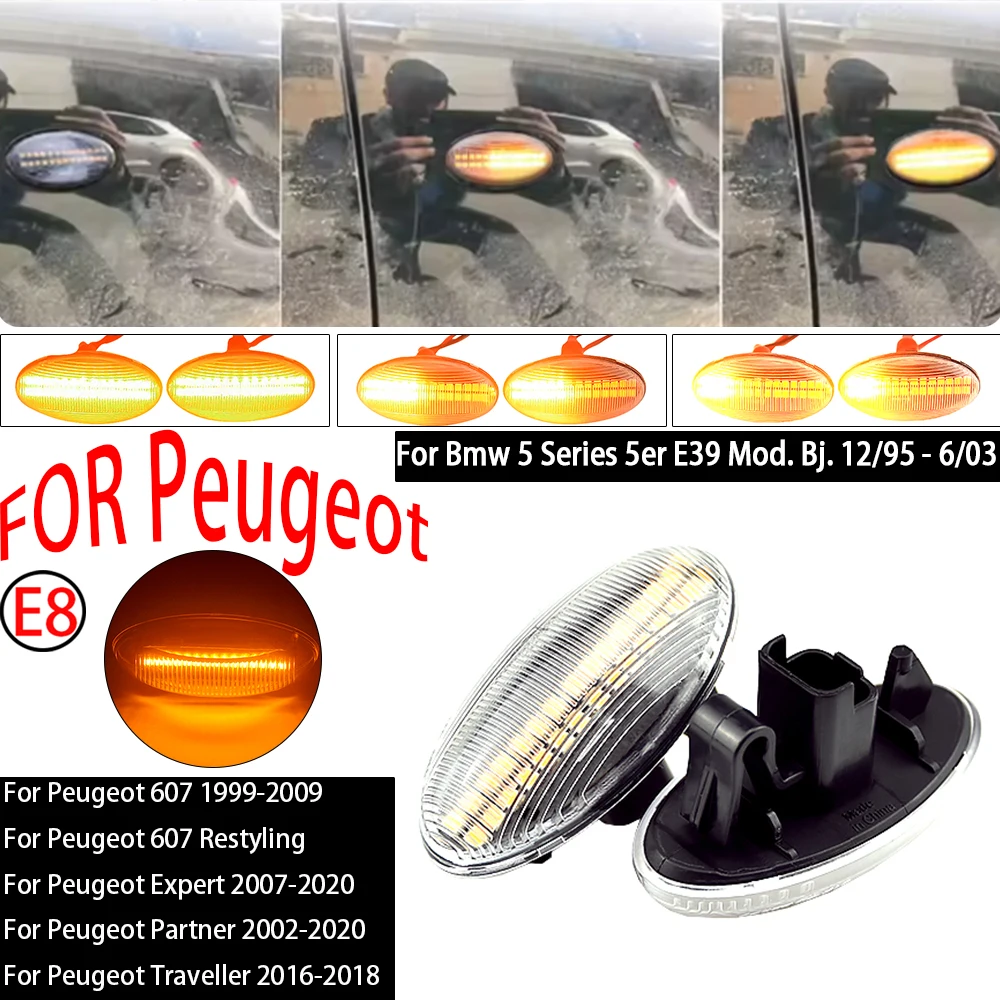 LED Turn Signal Side Marker Lights Blinker Lamp For Citroen Berlingo Xsara Picasso Jumpy Elysee Crosser Dispatch C1 C2 C3 C4 C5