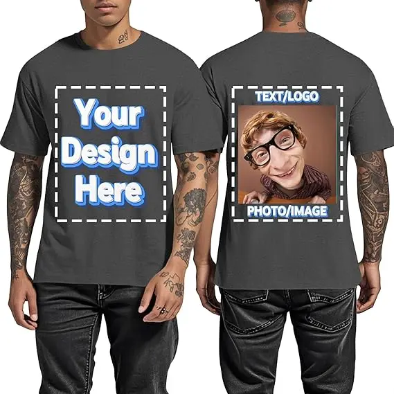 Custom Men's T-Shirt with Front and Back Print description 12