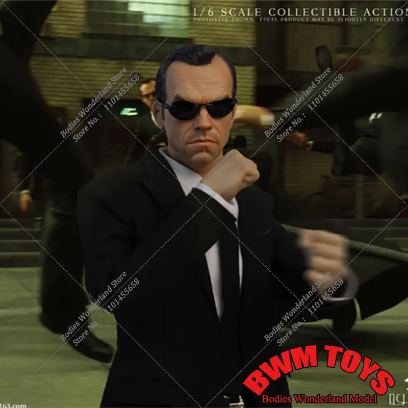 

In Stock FISH BONETOYS FB-Z007 1/6 Scale Collectible Agent Smith Hugo Weaving 12 inches Male Solider Action Figure Full Set Mode