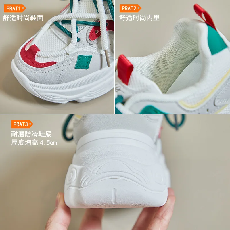Spring & Summer Air Mesh Women White Shoes New Female Girls Sneakers Fashion Breathable Sports Casual Size 35-40