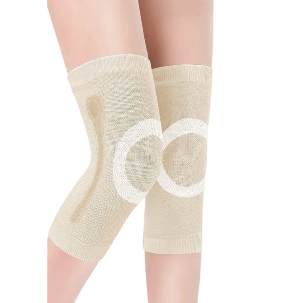 1Pair Nylon Knee Brace with Side Stabilizers Spring Support Knee Sleeves Wear-resistant High-ventilation Knee Pads