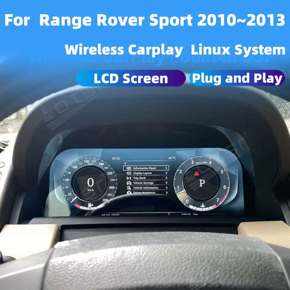 

For Land Rover Range Rover Sport 2010~2013 Virtual Cockpit Speed Meter LCD Cluster Instrument Panel Multimedia Player Dashboard