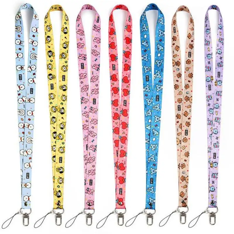 Anime Cartoon Bt21 Mobile Phone Chain Mobile Phone Lanyard Graffiti Long Anti-Fall Hanging Neck Rope Extended Mobile Phone Rope