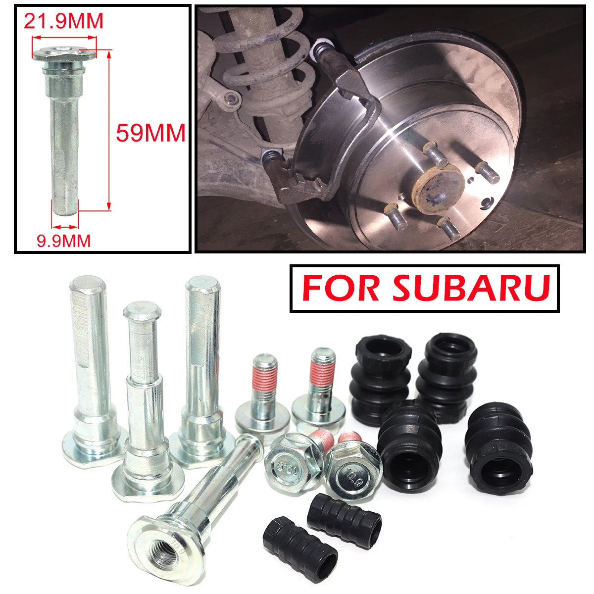 Brake Caliper Cylinder Slider Guide Pin Bushing Boot Seal Rebuild Kits For SUBARU LEGACY MK IV FORESTER IMPREZA LEVORG OUTBACK