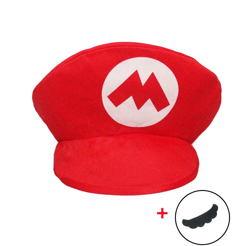 Super Mario Bros Cosplay Hat, Jogo, Canalizador, Mario, Odisseia, Luigi, Bors, Desenhos animados, Halloween Party Cap, Traje de Natal, Material Unisex