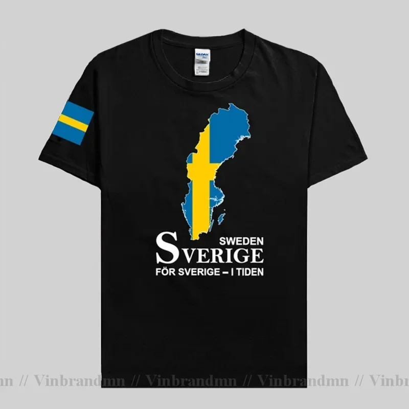 Sweden Sverige Swedish Swede T Shirt Men Kingdom of Sweden Brand Printed Tee Shirt for Country Nation Team New SE Flag T-Shirt