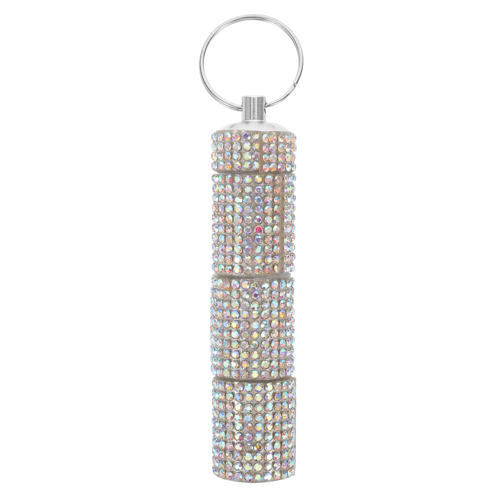 Schicker Strass-Pillen-Schlüsselanhänger 3-Fach-Organizer Tragbare Reisebox …