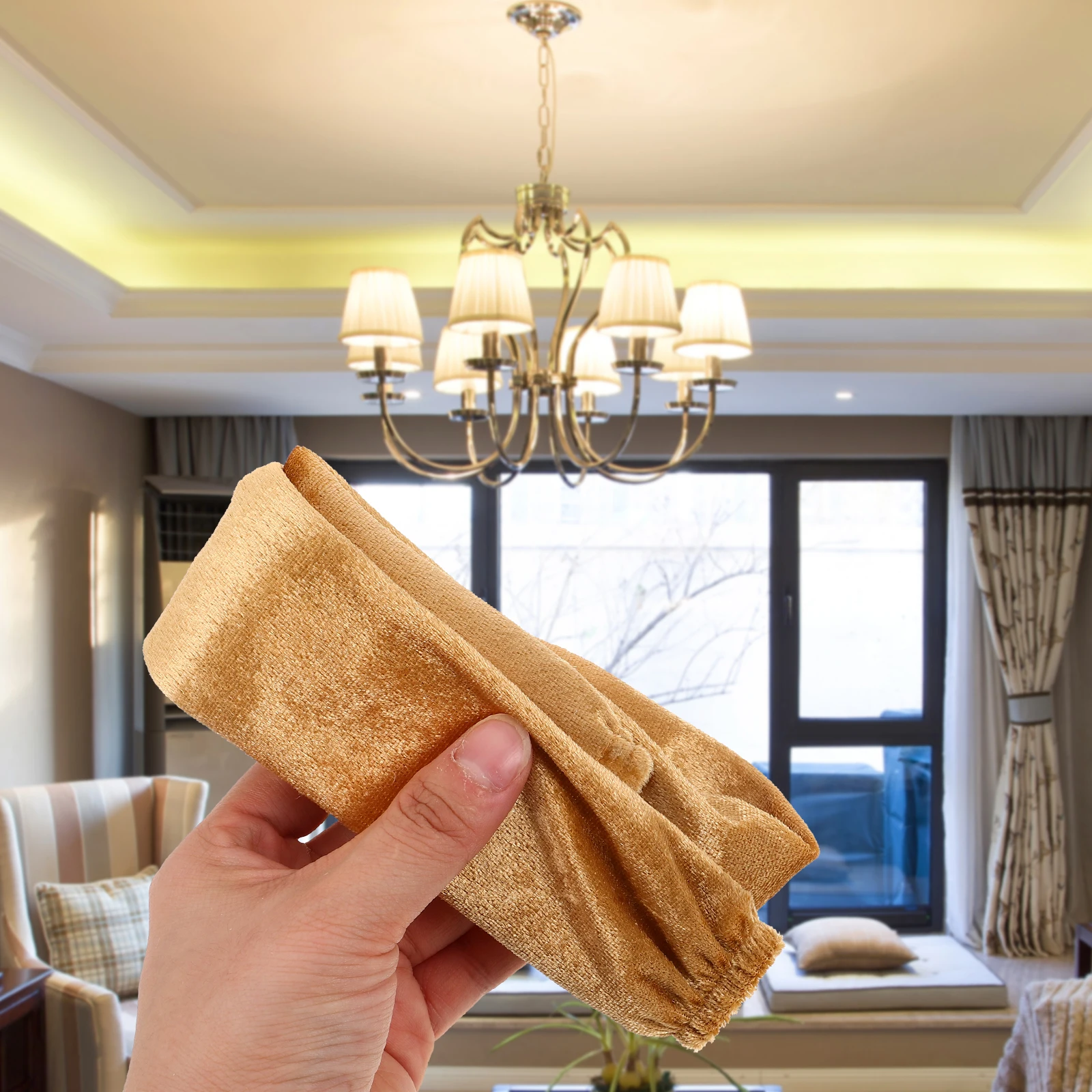 

Chandelier Chain Cover 0.6M Fabric Cord Sleeve Zipper Lamp Protection Cover For Home Hotel Bedroom Outdoor Lighting Decor