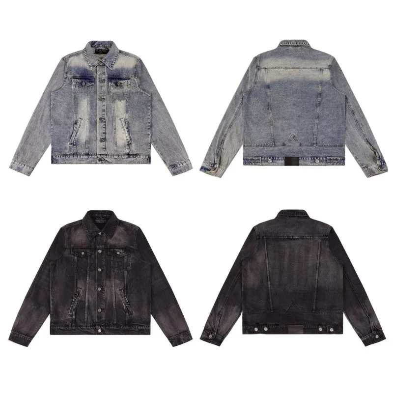 

Джинсовое джинсовое пальто с вышивкой в стиле ретро, модное пальто с воротником, хлопковое износостойкое длинное све, осень-зима