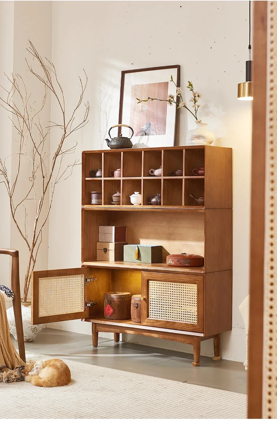 Duobao Pavilion Bogu Frame Small Entrance Locker Multifunctional Combination