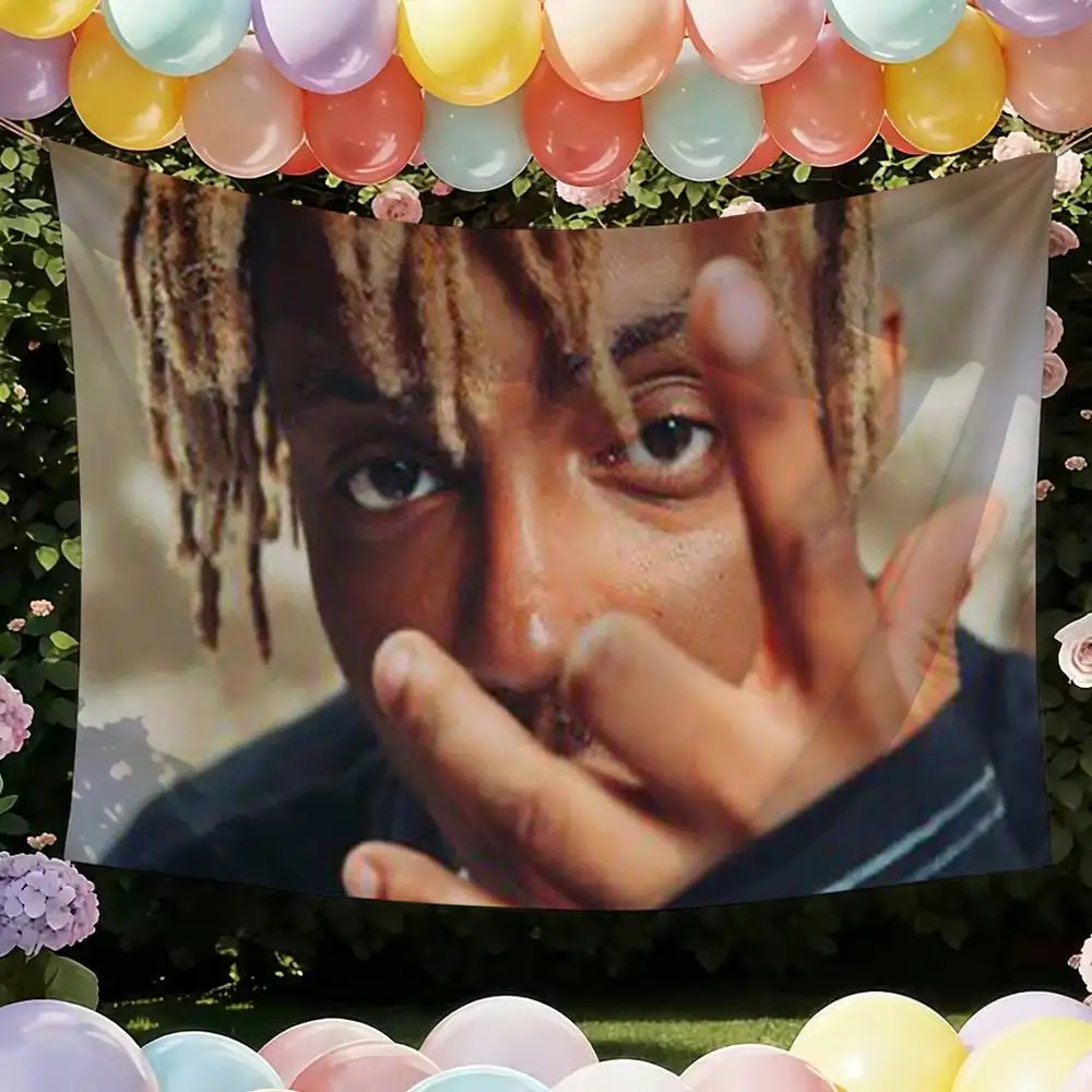 Singer Rapper J-Juice WRLD Funny Flags for Bedrooms Home Decor Items Outdoor Decors Garage Decoration Flaga