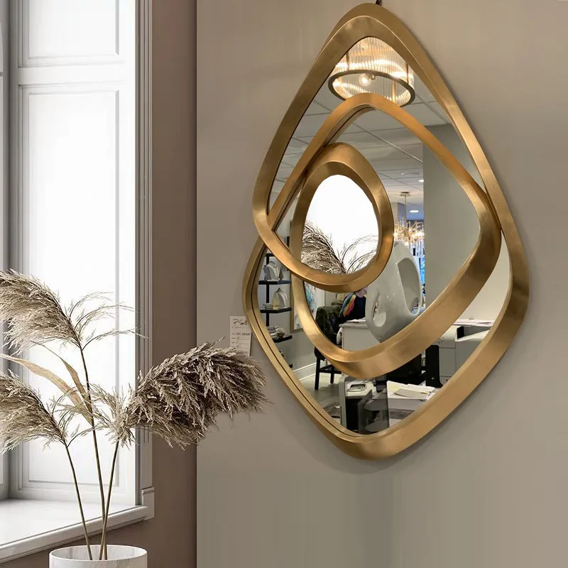 Design Shower Mirror Vintage Irregular Nordic Dressing Mirror Hanging Aesthetic Espejo Cuerpo Entero Home Decoration Accessories