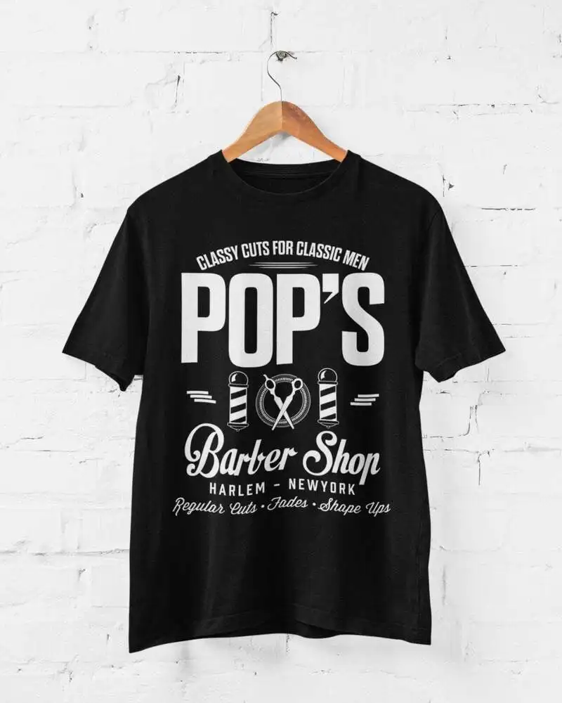 

Pops Barber Shop T Shirt Cage Luke TV Fan Classic Superhero Gift Idea Funny Luxury vintage oversized