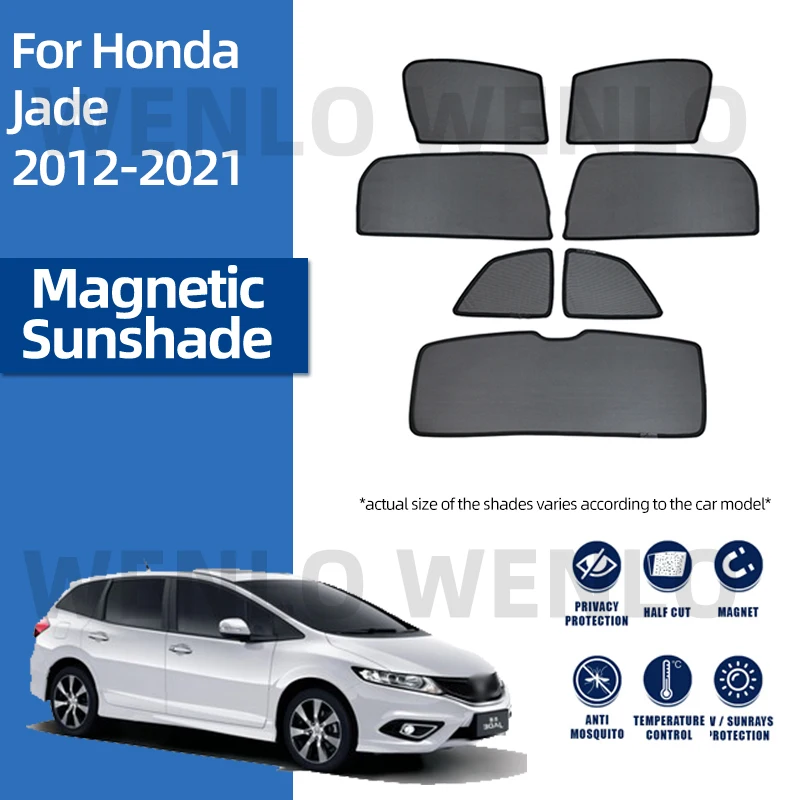 For Honda Jade 2012-2021 Magnetic Sun Shade Car Sun Visor Front Windshield Curtains Summer Window Sunshade Auto Accesorries