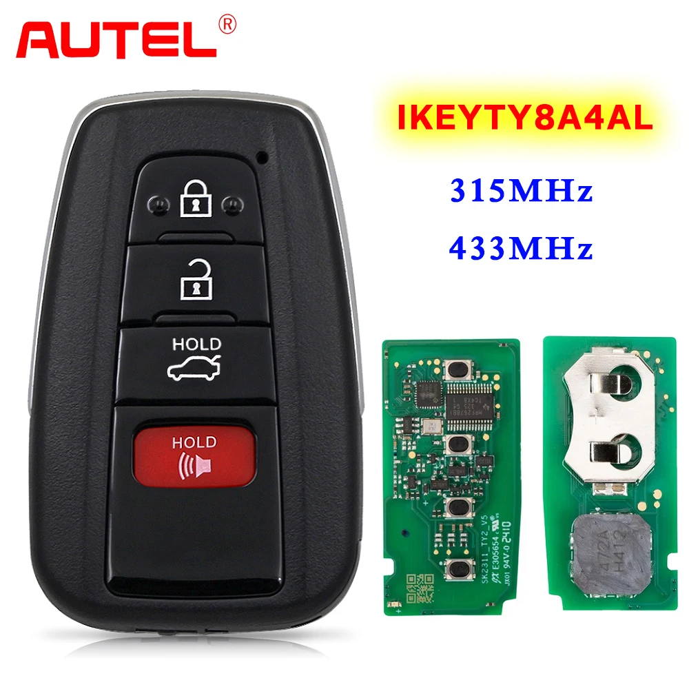 

AUTEL IKEYTY8A4AL 3 Buttons 315/433 MHz Smart Key Used with KM100 KM100E IM508 IM608 PRO