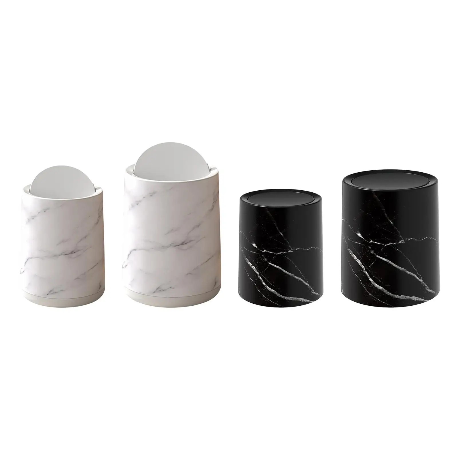 Marble Trash Bin Removable Inner Garbage Bin Paper Basket Garbage Basket Garbage Container Household Trash Bin for Office