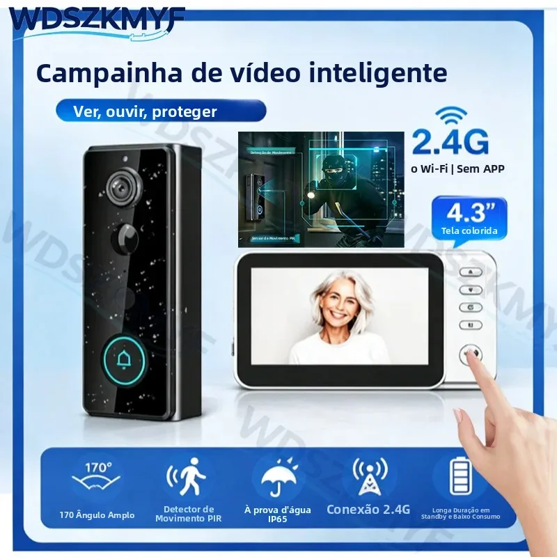 new-wireless-doorbell-camera-pir-sensor-43inch-ips-screen-video-two-way-intercom-doorbell-waterproof-home-security-door-bell