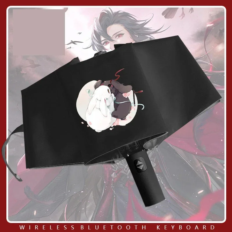 

12 рубцов, черно-белый, Mo dao zu shi, Grandmaster of Demonic Cultivation, аниме, анти-УФ-излучение, автоматический компактный зонт от дождя для женщин и мужчин