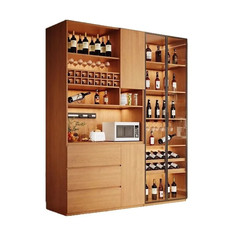 

Living Room Home Dining Room Storage Locker Glass Wine Cabinet