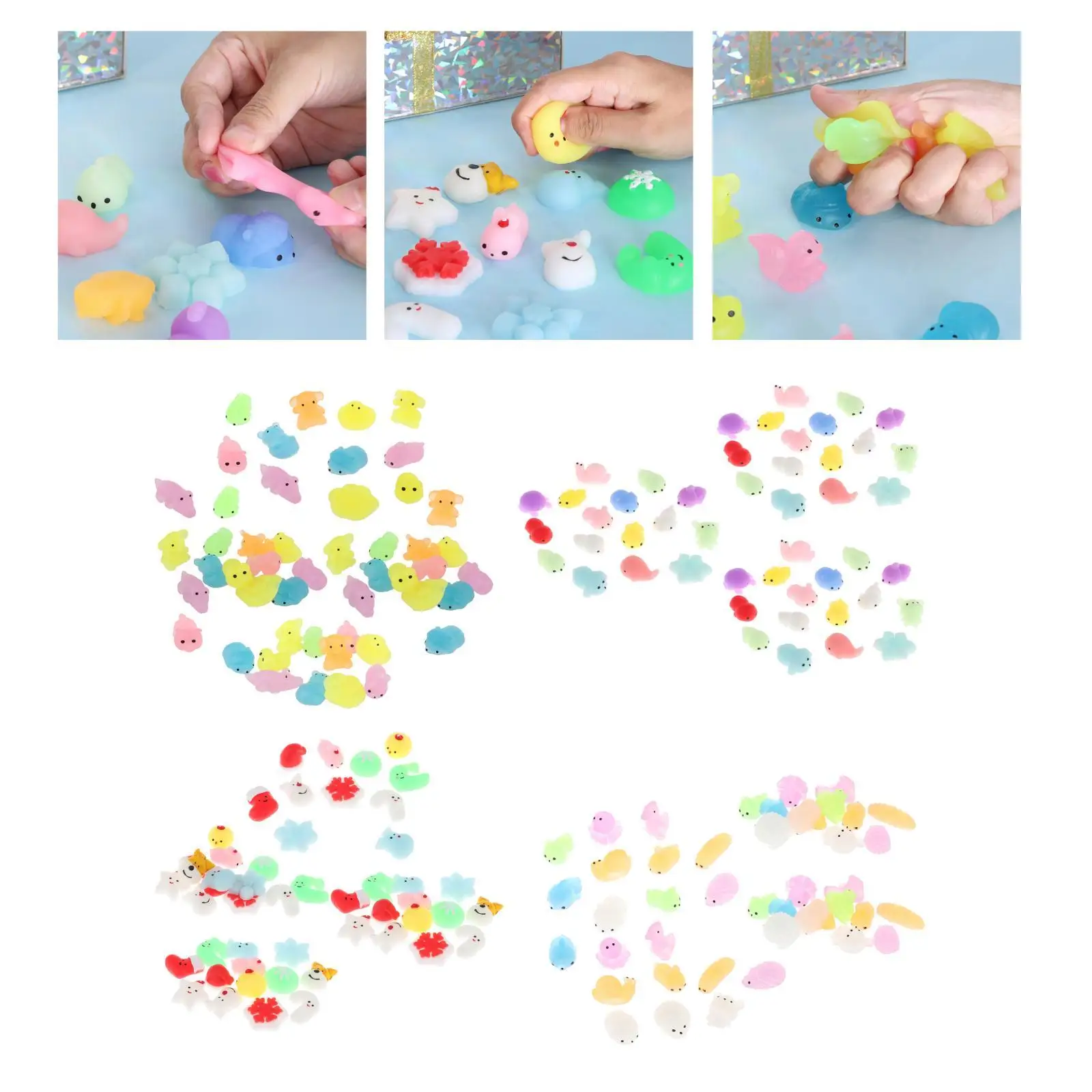 50Pcs Mini Squeezing Toys Sensory Toy for Goodie Bag Stuffers Birthday Gifts