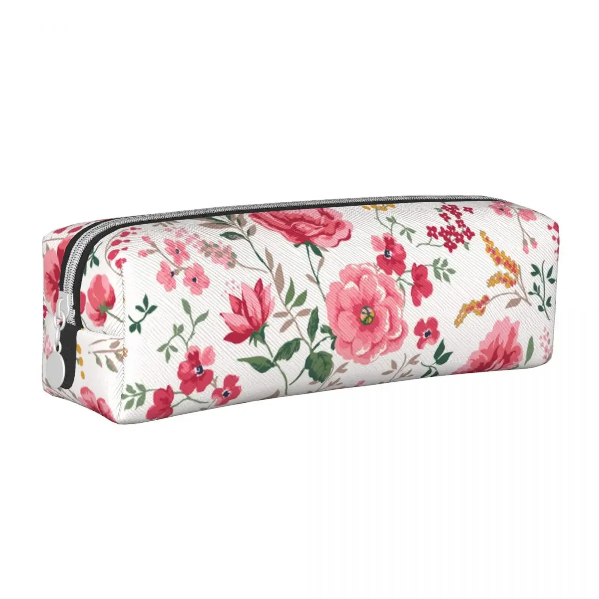 

Fun Trendy Seamless Floral Pencil Cases Pink Flowers Pencilcases Pen Holder Student Pencil Bags School Supplies Gift Stationery