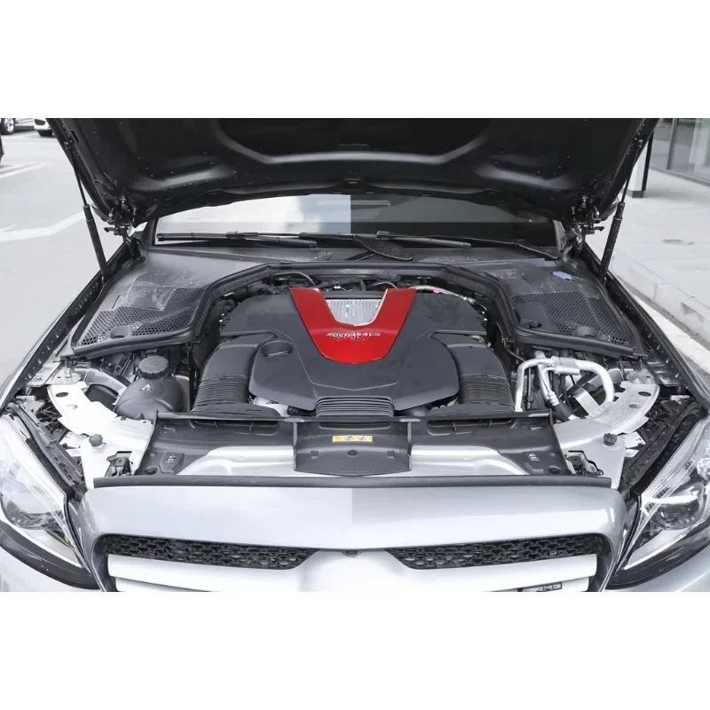 High Quality Dry Carbon Fiber 3K Twill Weave Glossy Finishing Induction System Intake Filter for AMG C43