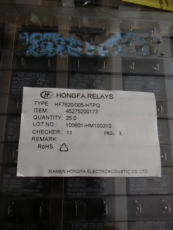 Free shipping  HF7520/005-HTPQ        10PCS  As shown