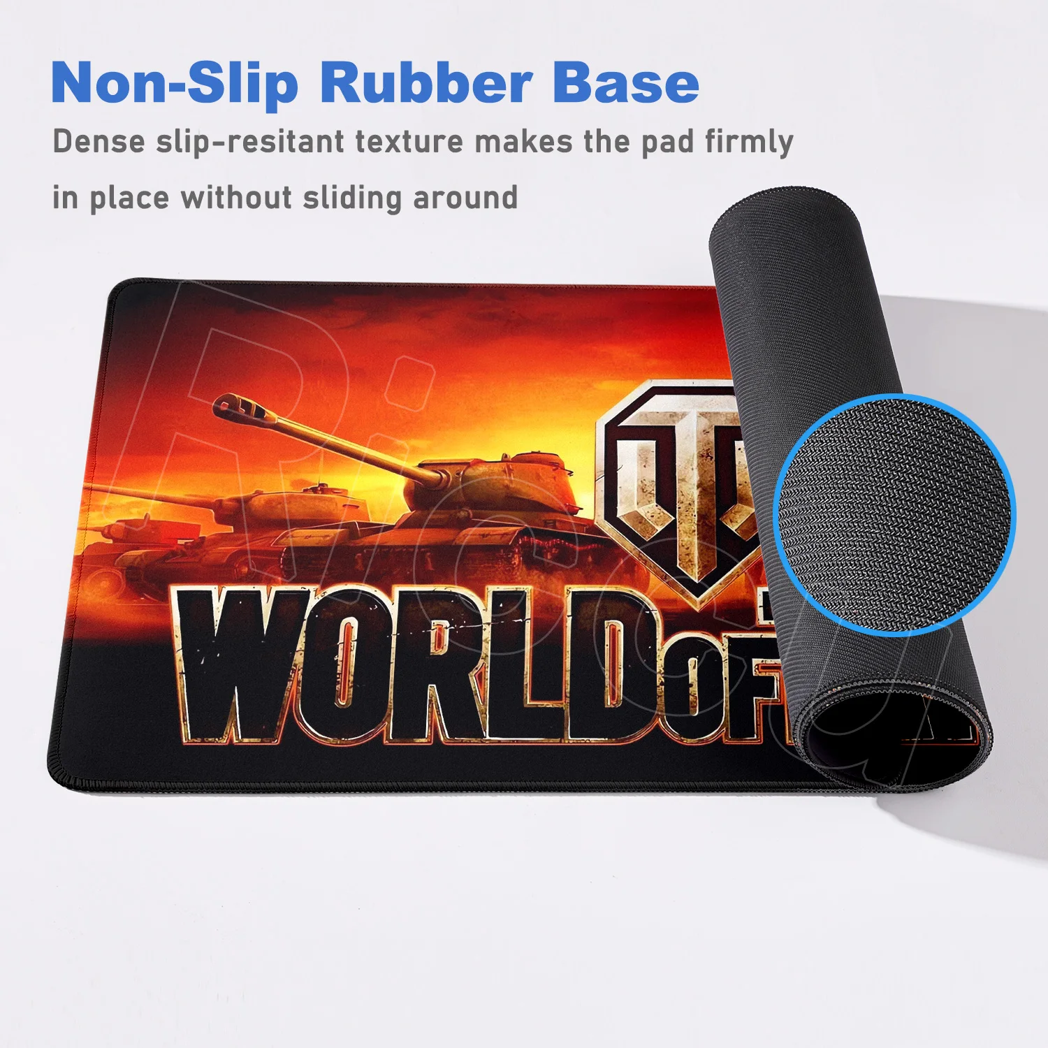 HD World of Tanks マウスパッド アニメ マウスパッド プレイマット デスクマット ゴム製 滑り止め XXL ノートパソコン キーボード マウスパッド PC ゲーミングアクセサリー