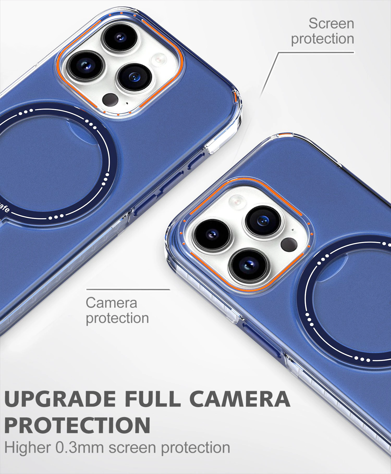 Colorful 2 in 1 Rotatable Magnetic Ring Magsafe Case for iPhone 15 Pro Max 12 13 Pro 14 Plus Translcent Frosted Defender Cover